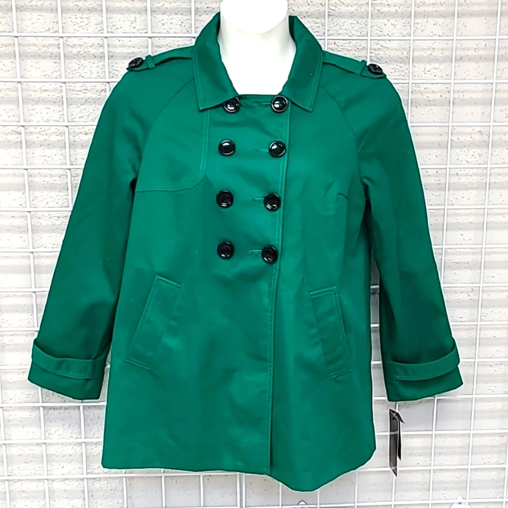 New With Tags Daisy Fuentes Double Breasted Pea Coat Size L
